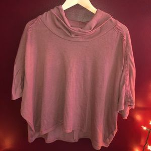 Mauve Turtle Neck Poncho